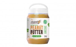 Pintola Unsweetened Peanut Butter All Natural Creamy  Plastic Jar  2.5 kilogram